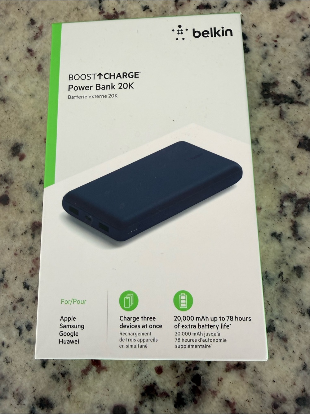 belkin boost charge Power Bank 20k. New in box. Never used or opened.